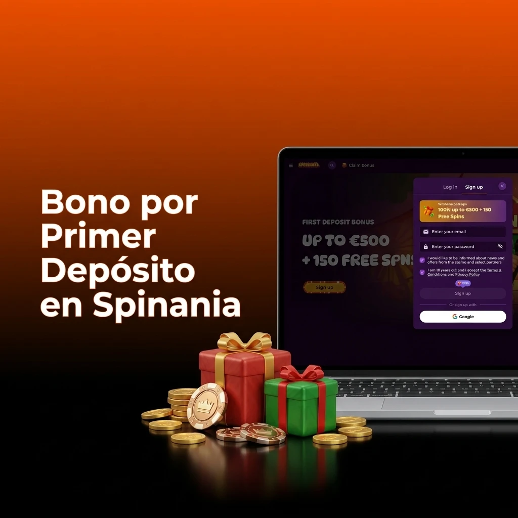 Bono de bienvenida en Spinania: 100% hasta 500 EUR y 150 giros gratis en tu primer depósito