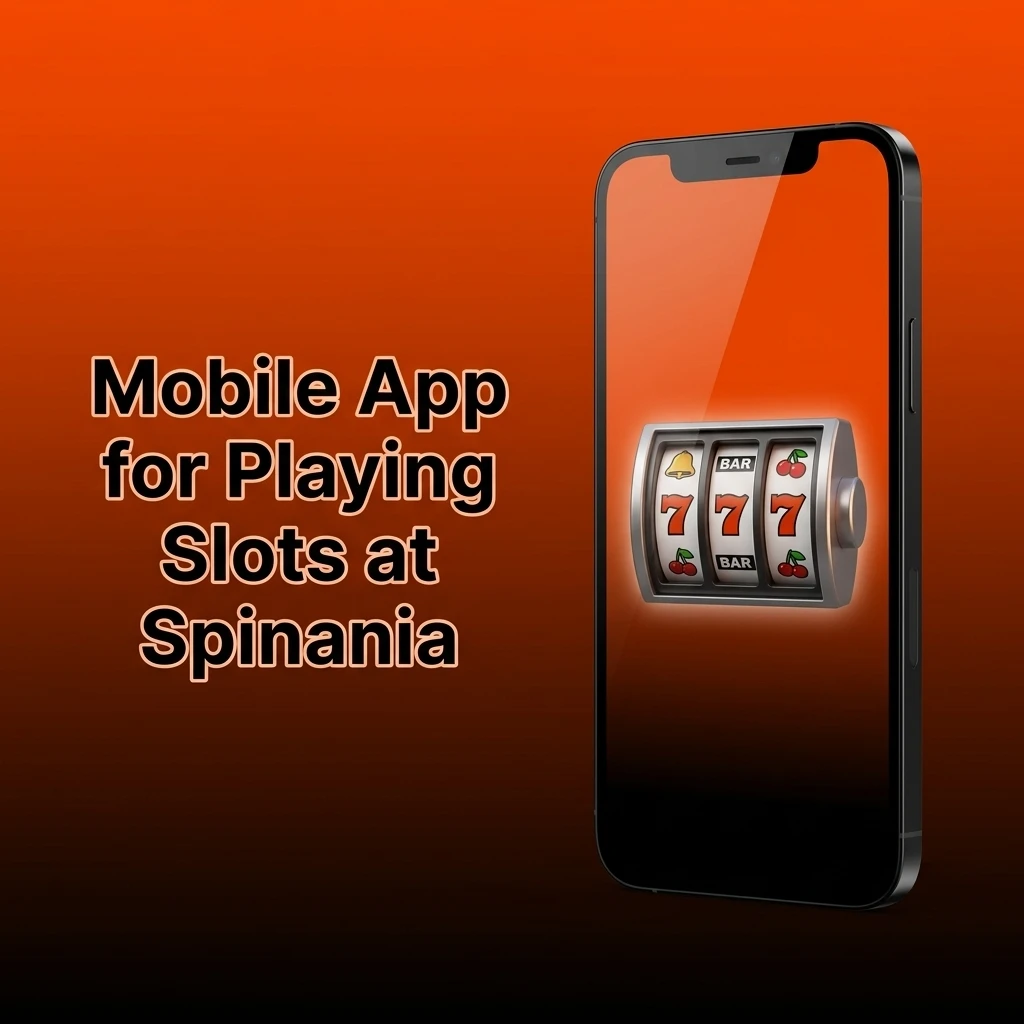 Spinania mobile app interface showing slot lobby, navigation panel, and gameplay controls on a touchscreen device
