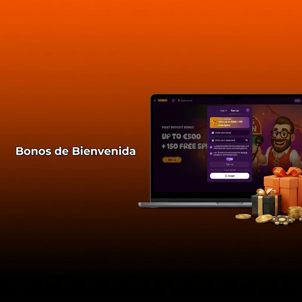 Bonos de bienvenida Spinania: hasta 500 EUR y 150 giros gratis en slots, apuestas deportivas y casino en vivo