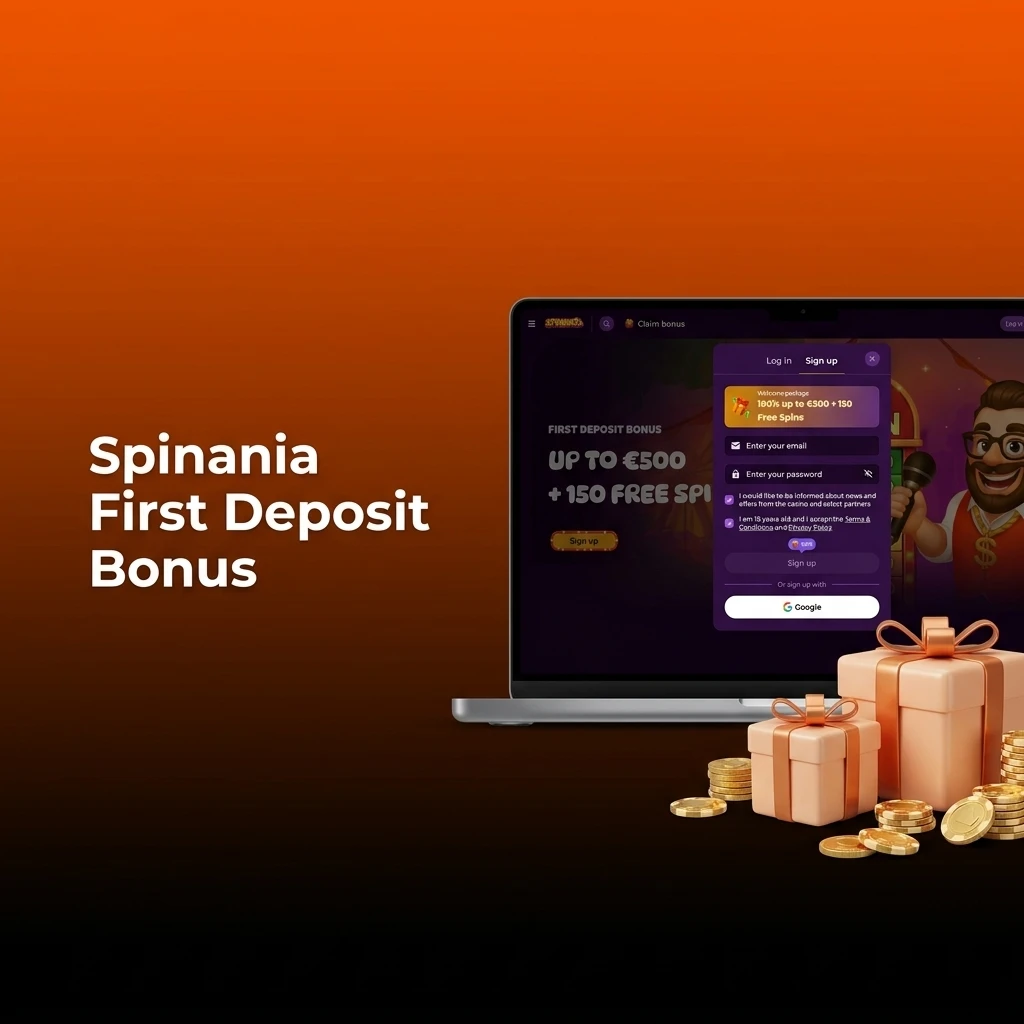 Spinania first deposit bonus offering 100% up to 500 EUR plus 150 free spins for new players in Spain