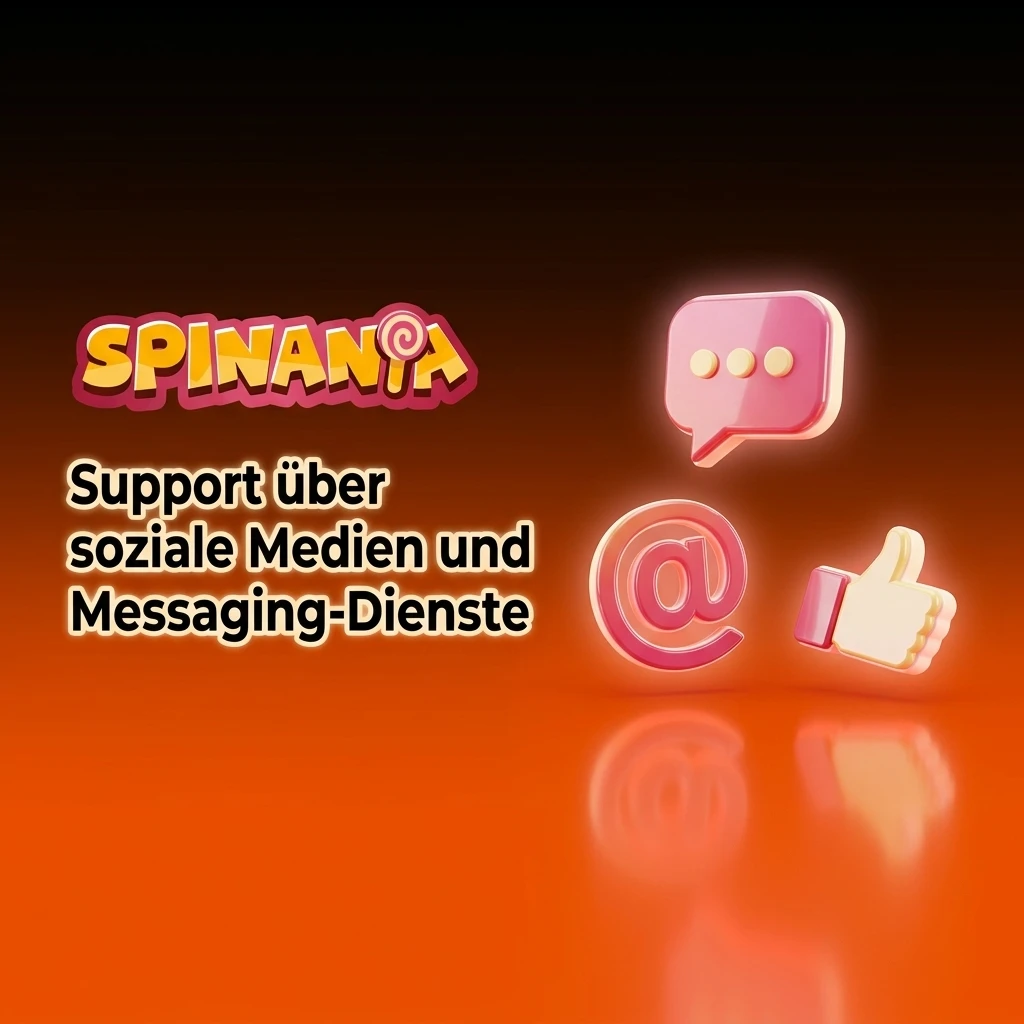 Spinania Kundensupport über Telegram, WhatsApp, Facebook Messenger und Twitter für schnelle Anfragen