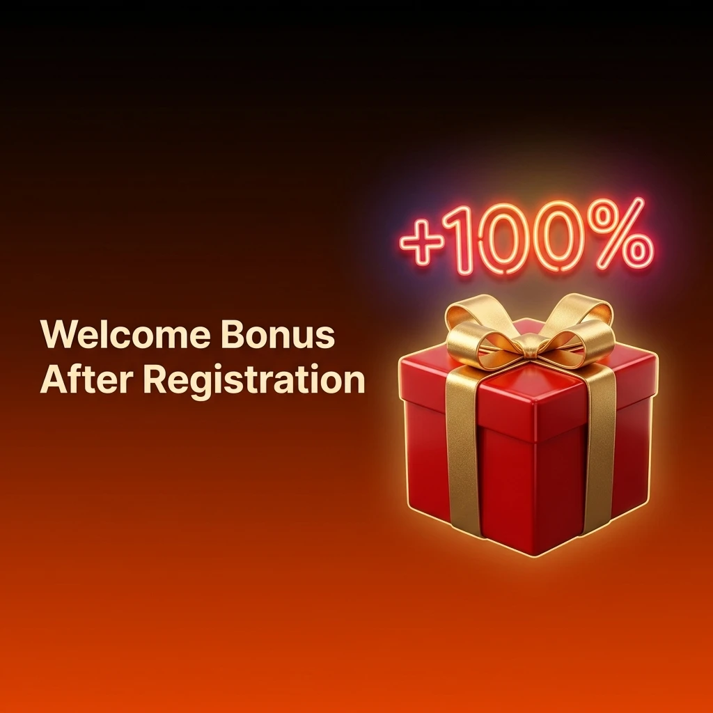 Welcome bonus after registration showing casino 100% up to 500 EUR plus 150 free spins and sports 100% up to 500 EUR