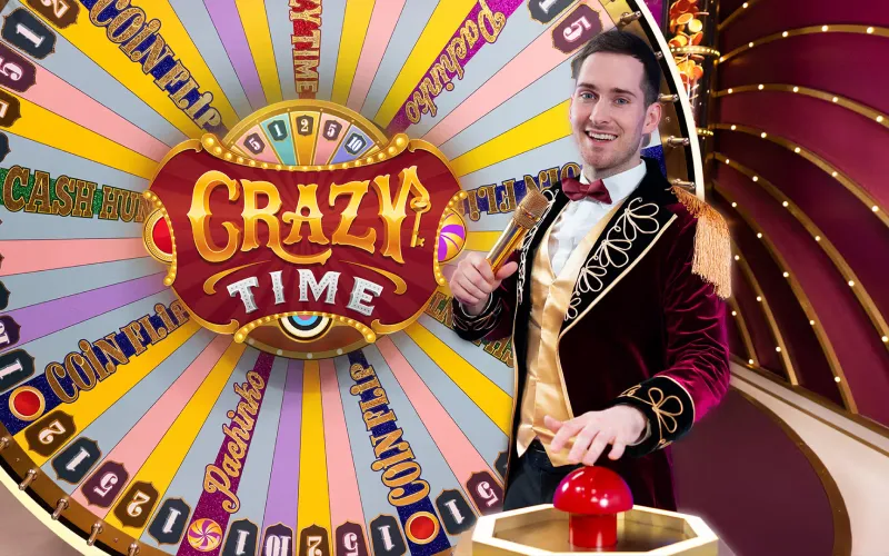 Enter a world of massive multipliers and bonus wheels in Crazy Time.