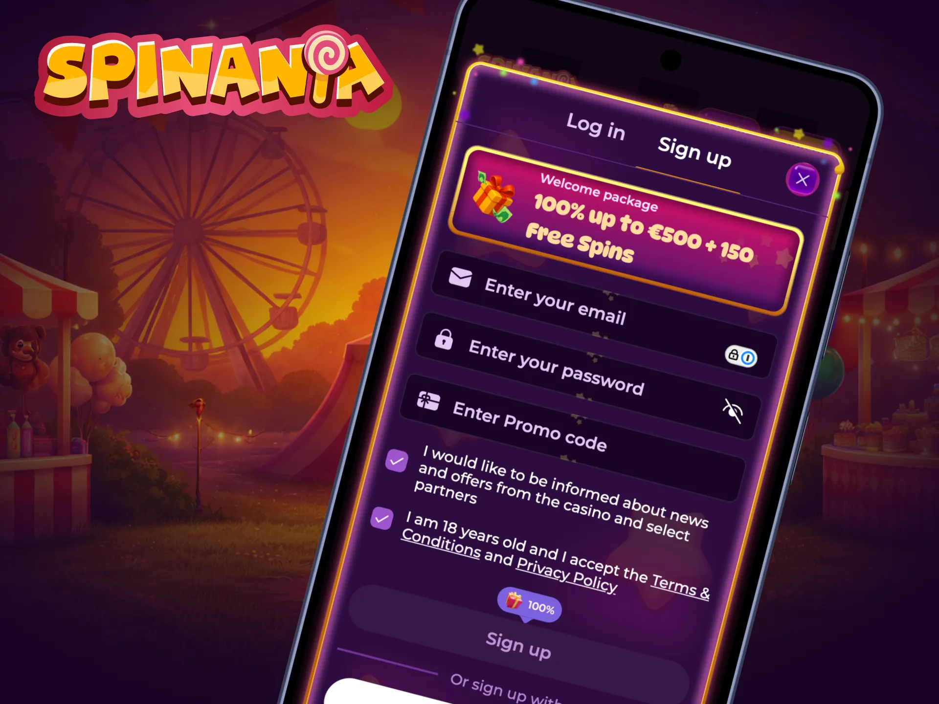 Greifen Sie über die mobile Webversion der Spinania-Website sofort auf Ihre Lieblingsspiele zu.